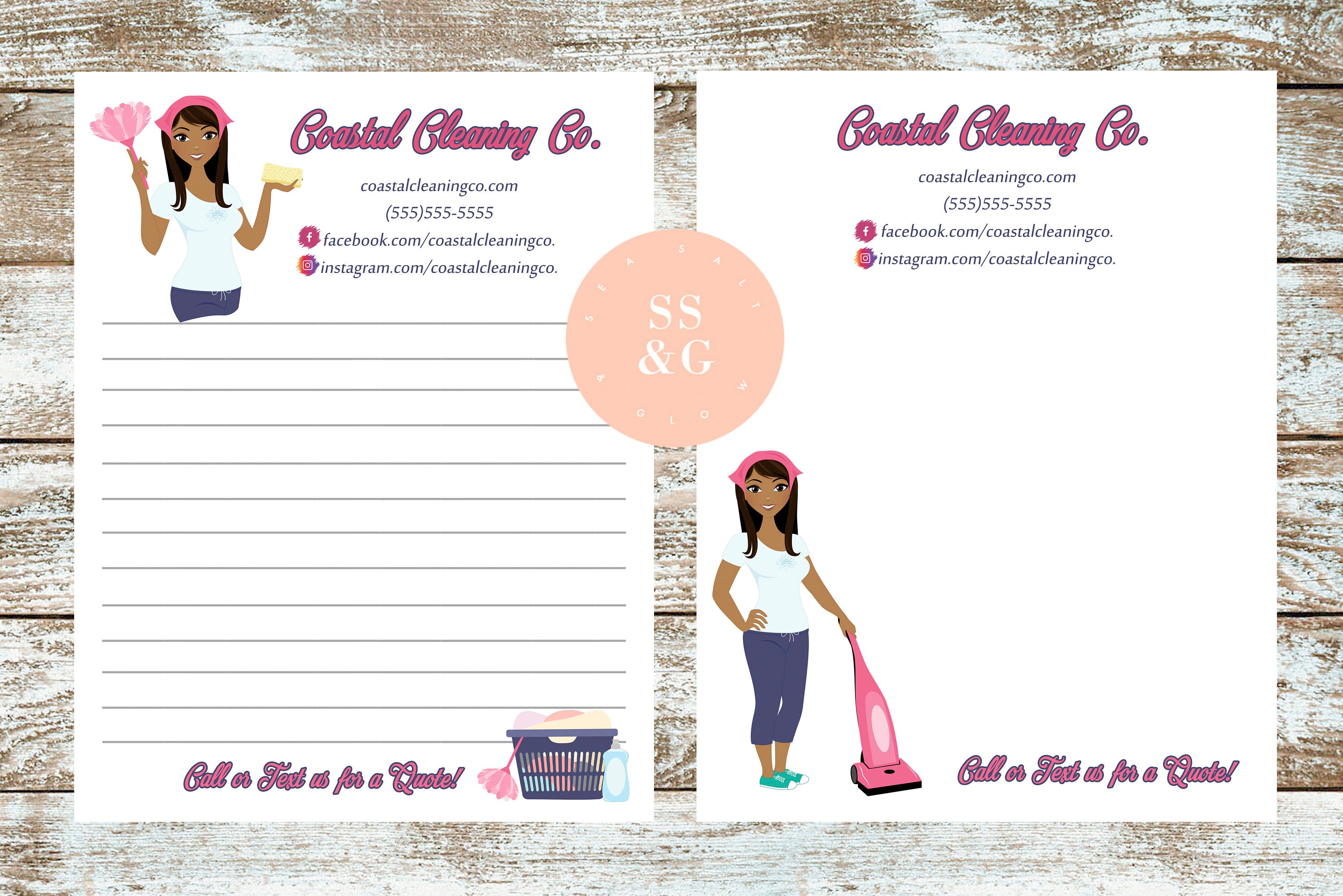 Set of 2 Housecleaning Stationary Printables Housekeeping Etsy