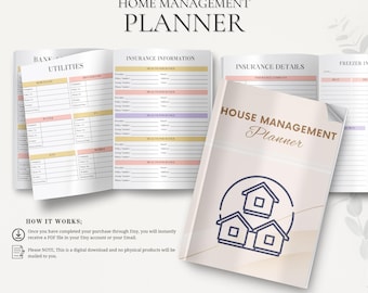 Home Management Planner Printable: Family Chore & Budget Tracker For 2026 (Digital Download)