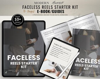 Faceless Reels E-book | Instagram TikTok Growth Guide | Content Ideas, Video Prompts & Strategy