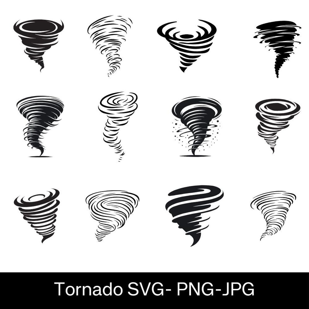 Tornado SVG Bundle | Twister Clipart PNG JPG - Etsy