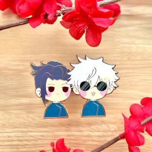 Cursed Sorcerers • Best Friends | Kawaii Chibi Gold Hard Enamel Pin Kawaii Pin