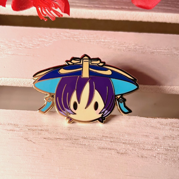 Scaramouche / Wanderer • Genshin Impact | Kawaii Chibi Gold Hard Enamel Pin Kawaii Pin