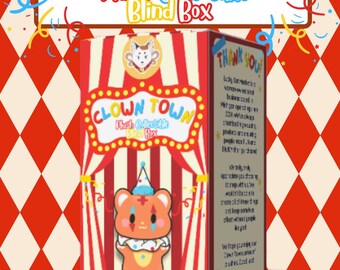 Clown Town Blind Box • Kawaii 5cm Clown Cat Keychain Plush
