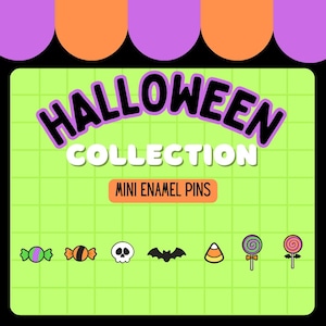 MINI Halloween Pins | Kawaii Chibi Gold Hard Enamel Pin Kawaii Pin