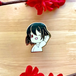 Black Hair Wizard • Animated Fantasy Films | Kawaii Chibi Gold Hard Enamel Pin Kawaii Pin