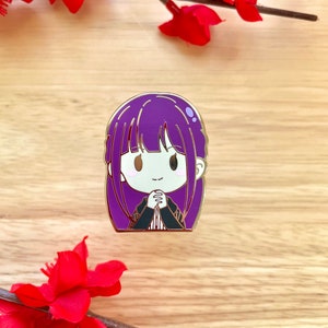 Anime Apprentice Mage• Purple Human Apprentice Mage | Kawaii Chibi Gold Hard Enamel Pin Kawaii Pin