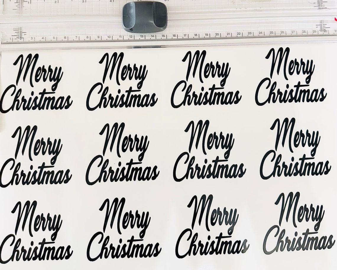 12 Merry Christmas Vinyl Decals Etsy