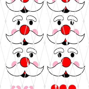 Santa Face SVG Download File para máquinas de corte
