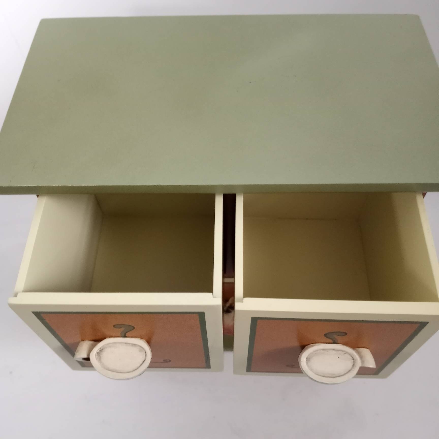 Vintage Tea Bag Storage Box French with Drawers Etsy