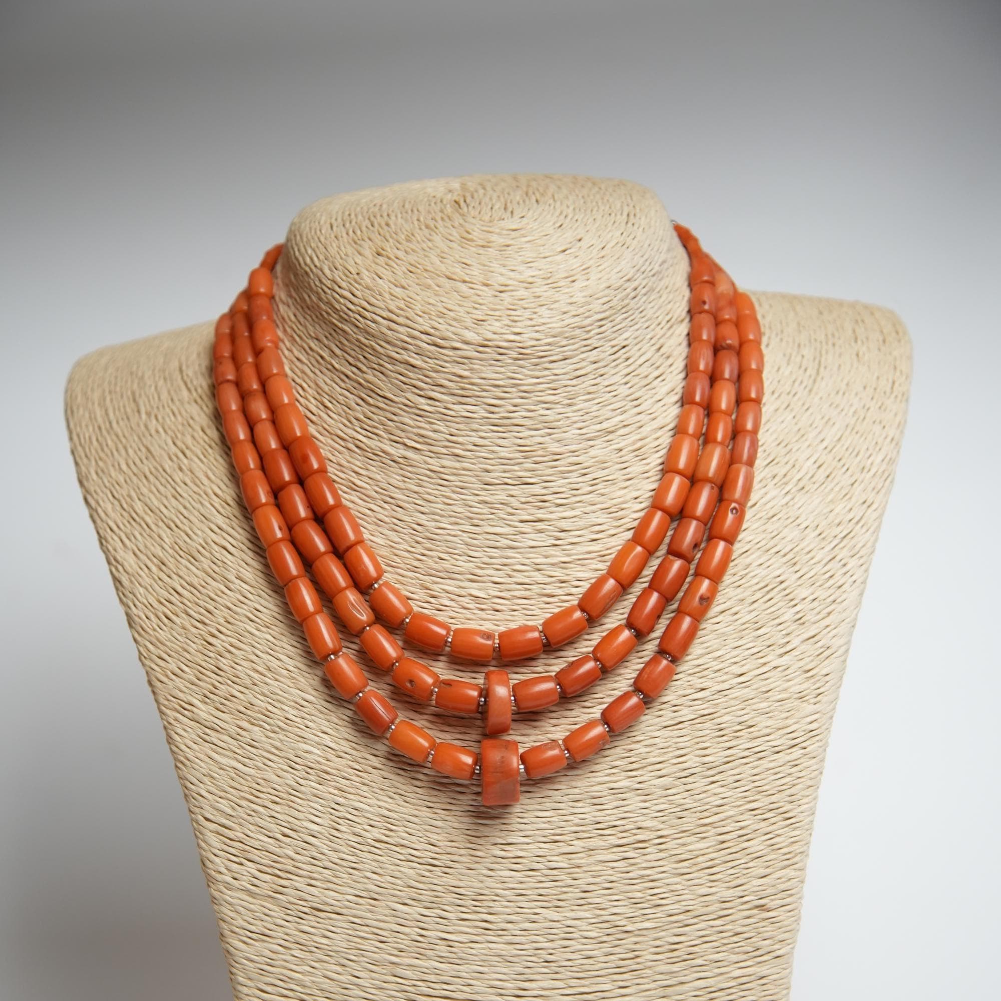 Collana Da Donna Cm 88 Corallo 8 Mm Rosso Intenso Perle Coltivate NUOVA - Foto 3