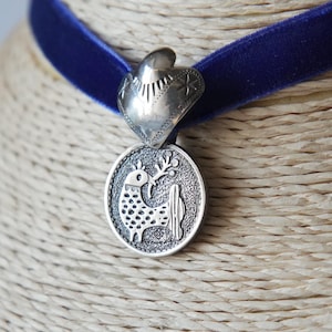 Ukrainian silver pendant &quot;dukach&quot; from the Slobozhanshchyna region.