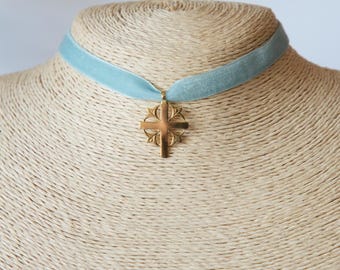 Ukrainian traditional cross necklace