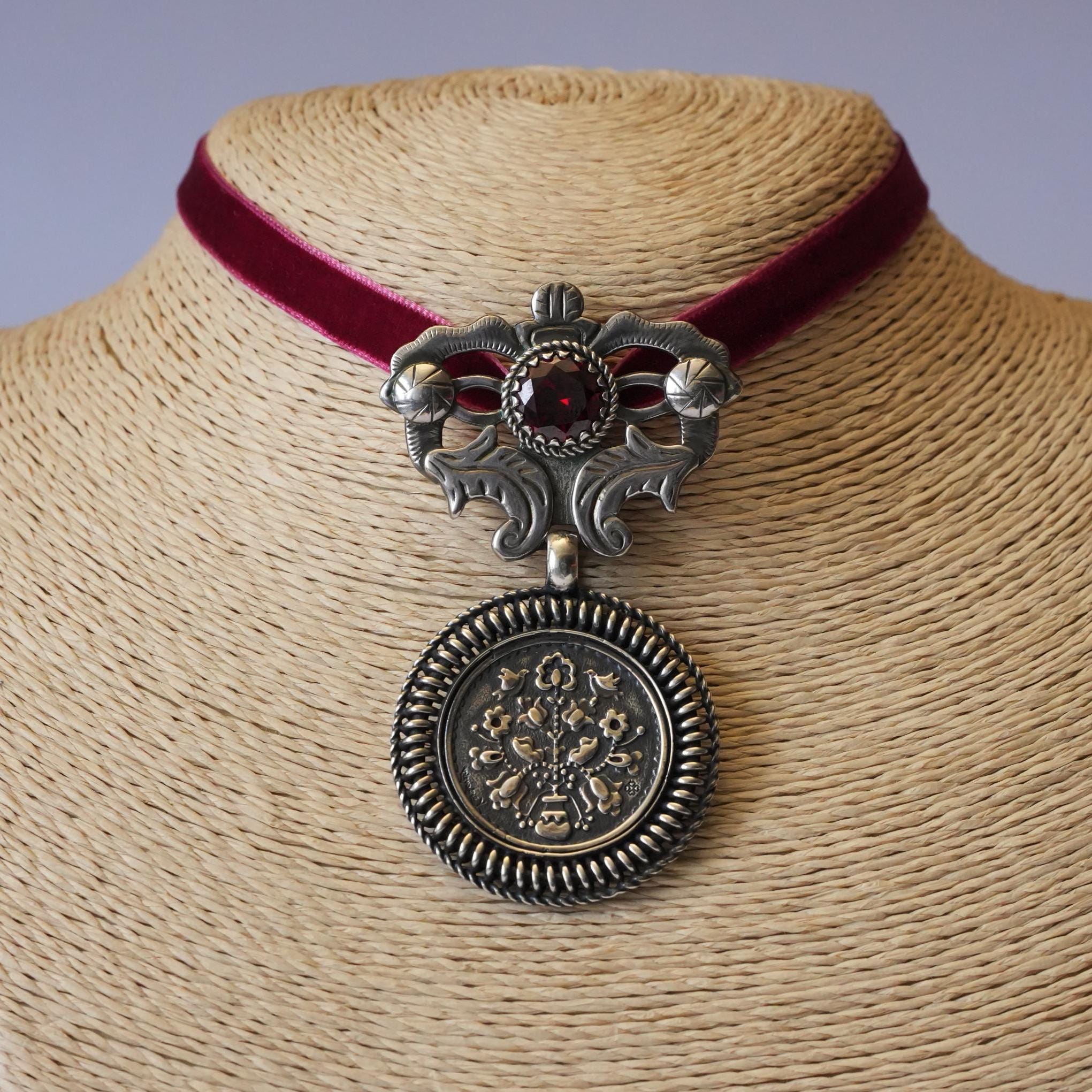 Traditional  Ukrainian pendant (dukach) from the Chernihiv region