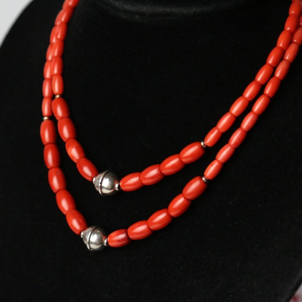 Red Coral Ketting Oekraïense traditionele sieraden kleine ketting Coral Sieraden Zilveren Kraal Nice Gift Voor Vrouw Authentieke Sieraden