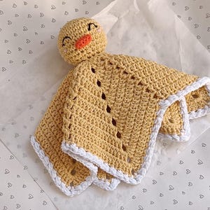 Whimsical Amigurumi Duck Blanket Crochet Pattern - Perfect Baby Lovey Project