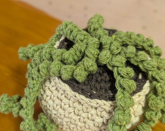 編みぐるみ ポトスです かぎ針編みのポトスの植物パターン：リアルな観葉植物の編みぐるみ