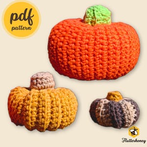 Crochet Pumpkin Bundle PDF Pattern, Fall Home Decor