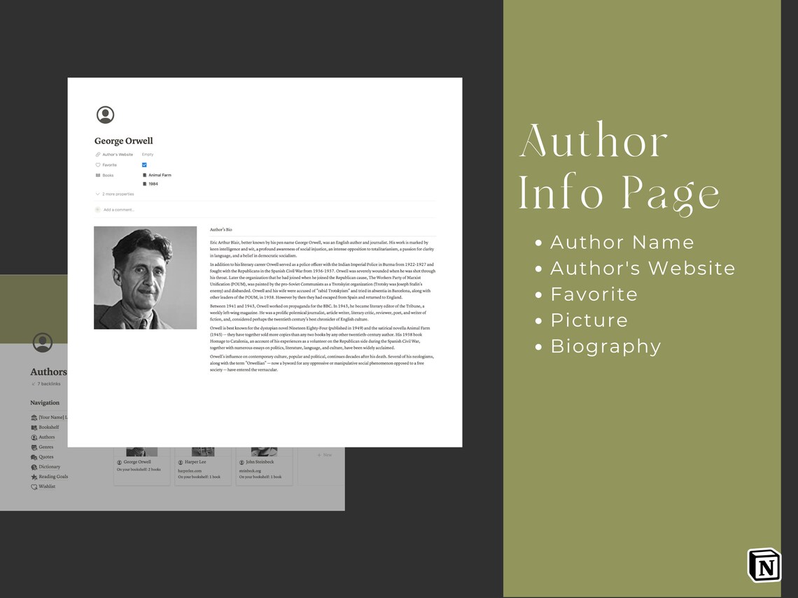 Notion Library Template Notion Reading Journal Template Book