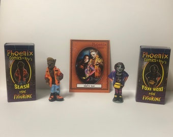 Slash & Foxi Roxi mini figurine by PhoenixComicsToys