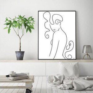 Wallart Woman, Women Decor , Minimalist Line Art, Home Wall Art, Metal Wall Decoration, Metal Art, Interior Design, Housewarming Gift,