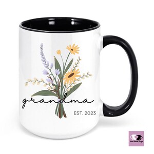 Personalized Grandma Mug, Custom Pregnancy Announcement Mug, Grandma Est Mug, Pregnancy Reveal Gift