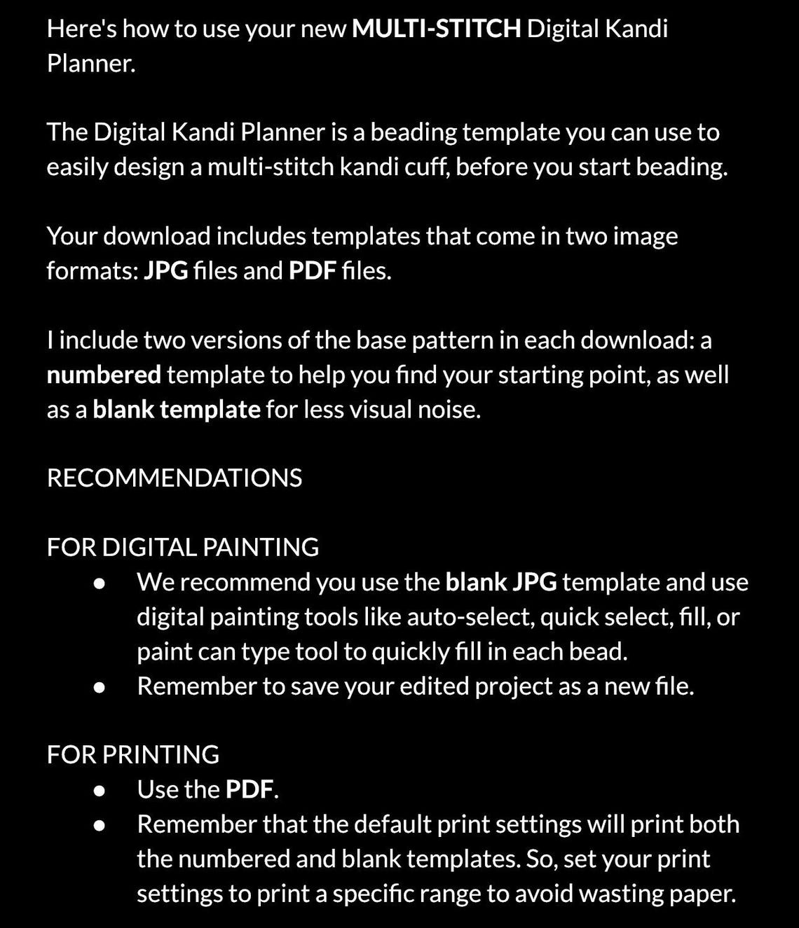 Digital Kandi Planner: Multi-stitch Kandi Pattern Maker - Make Your Own ...