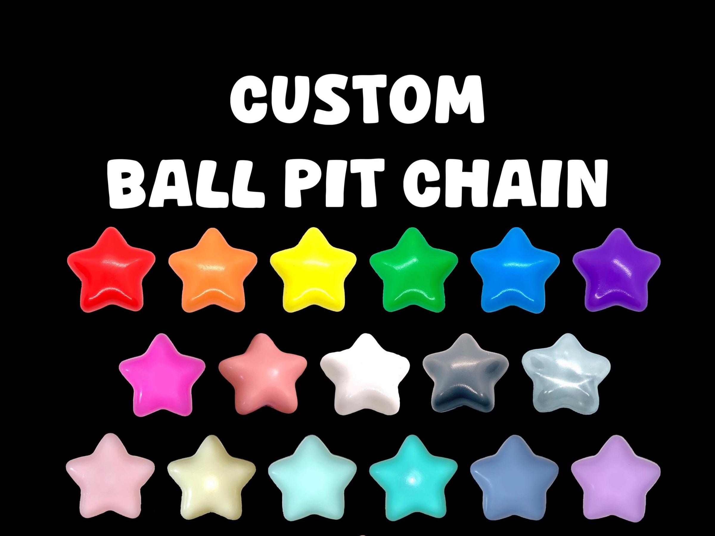 Clown Stars Belt Chain - White & Primary Clown Circus Themed Wallet Belt Loop Chain, Decora Style  main image 4
