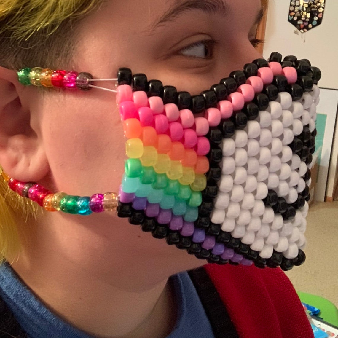 Full Size Custom Kandi Rave Mask DECORATIVE Etsy