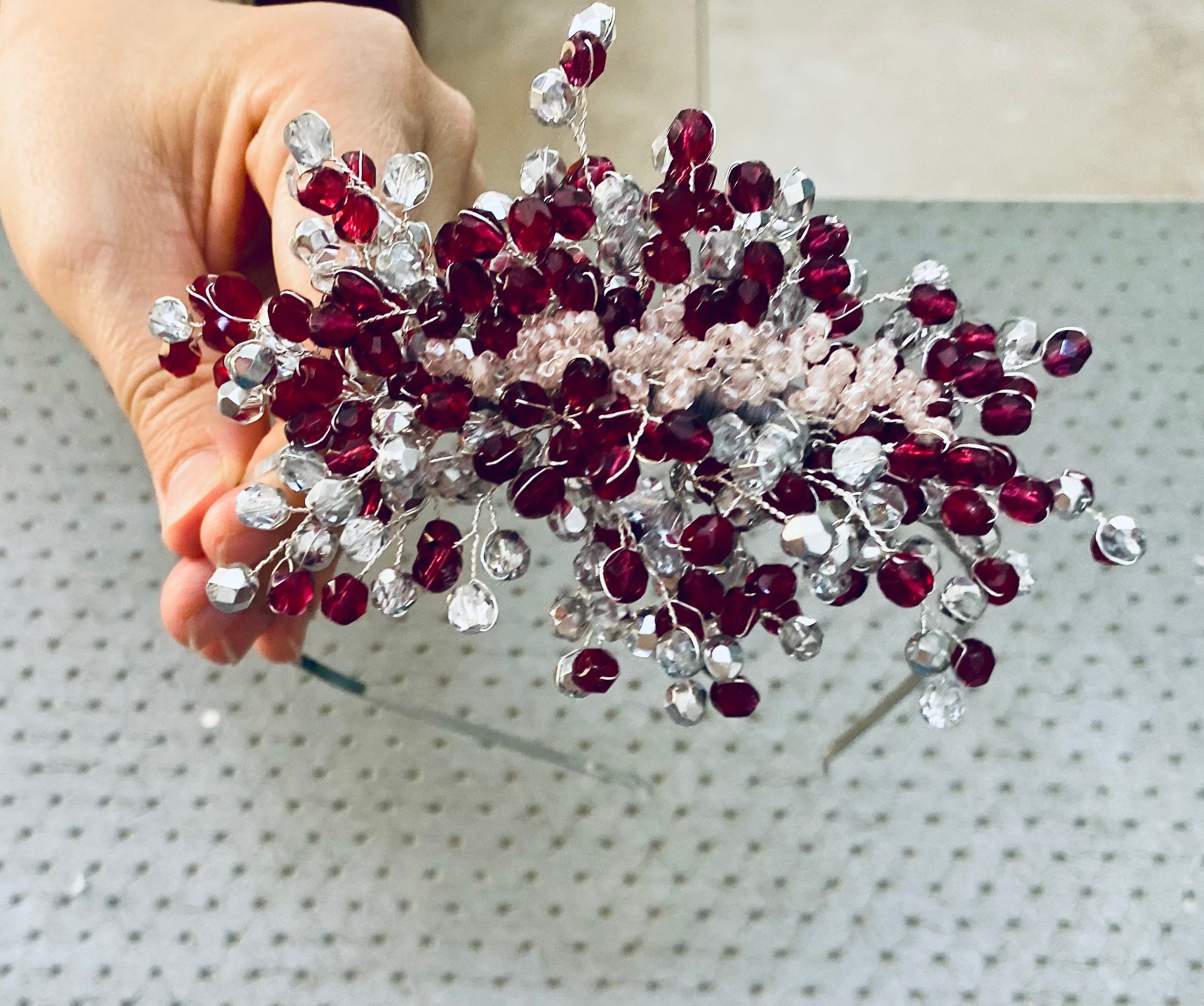 Jewel Headdress Jeweled Headdress Guest Headdress Wedding Etsy