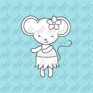 Beach Mice digital stamp set, mice digi stamps, png 300 dpi