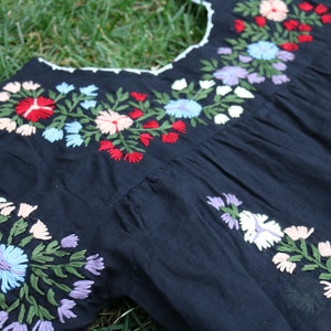 Hand Embroidered Cotton Blouse Top, Mexican Style, Boho Blouse, Lightweight Spring/Summer Top, Fiesta Clothing, Coco Top, Blusa Mexicano