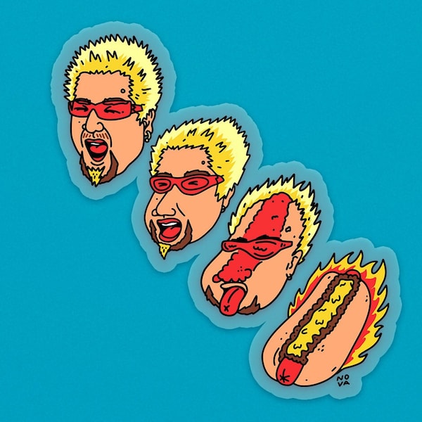 Welcome 2 Flavatown Guy Fieri Clear Sticker