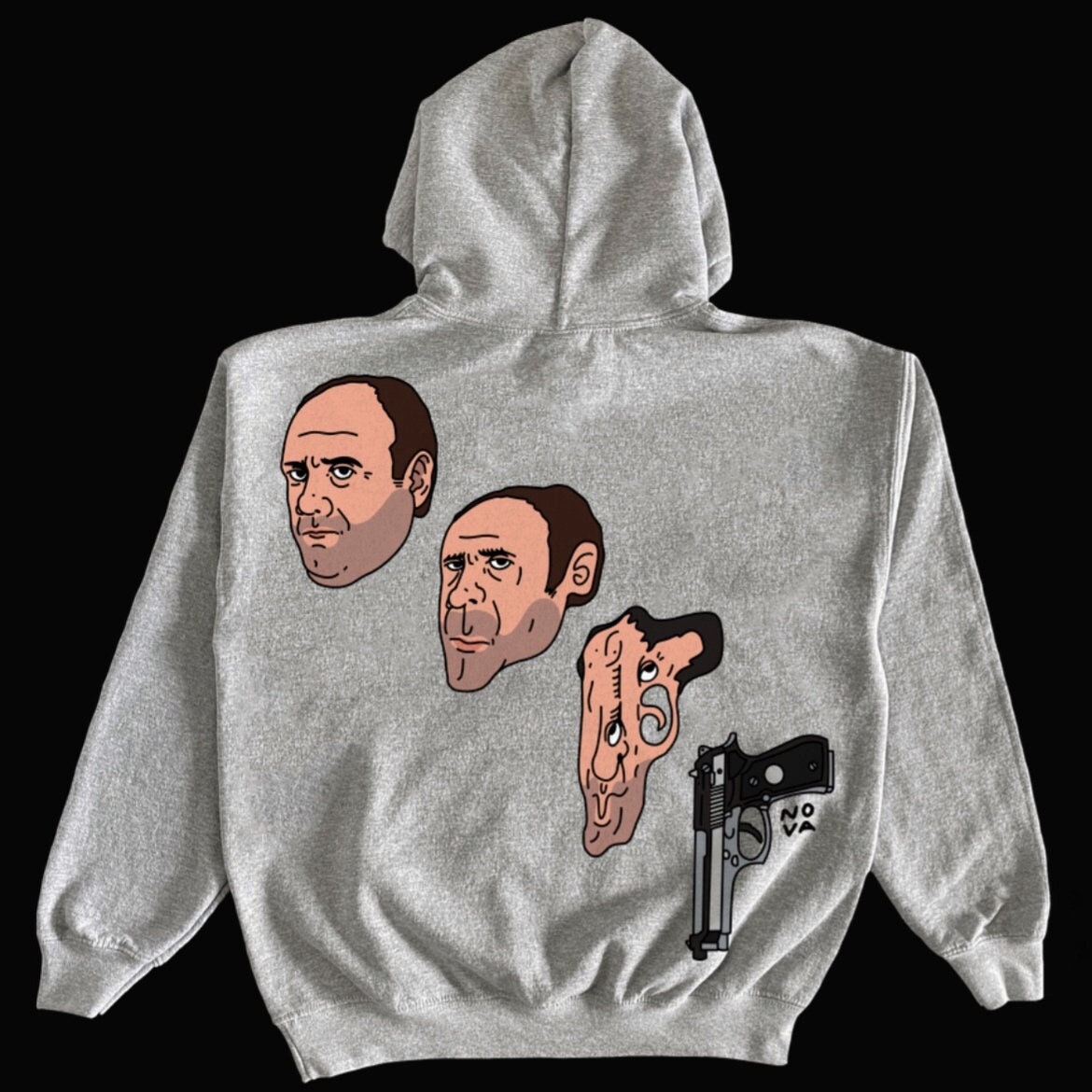 Tony Soprano Gun Athletic Grey Hoodie - Etsy