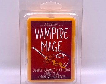Vampire Mage Wax Melts: zwarte ceder, bergamot en jeneverbes | Snowbaz | Baz-pitch | Simon Snow | Draag regenboog Rowell | Fangirl