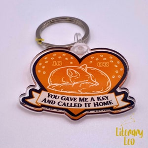 Andriel Sleeping Fox Keychain  | AFTG | Neil Josten | Andrew Minyard | Kevin Day | The Foxhole Court | Queer Reads | Bookish | BookTok