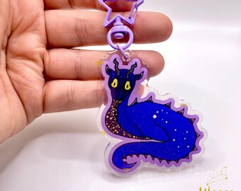 Cetus Constellation Keychain | Nessie | Cryptid Keychain | Dragon Keychain | Astronomy Keychain | Galaxy Dragon | Loch Ness Monster