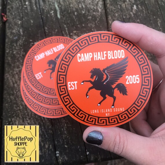 Camp Half-Blood Die Cut Sticker | weatherproof laptop & water bottle  sticker | greek mythology | book lover gift | Zeus, Poseidon, Hades