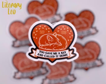 Andriel Sleeping Fox Sticker Vinyl  | AFTG | Neil Josten | Andrew Minyard | Kevin Day | The Foxhole Court | Queer Reads | Bookish | BookTok