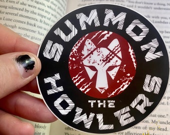 Vinyle 3 pouces Summon The Howlers | Inspiré de la montée du rouge | Cadeaux livresques | Rat de bibliothèque | Bookstagram | Science-fiction | Sticker hurleur | Sticker hurleur