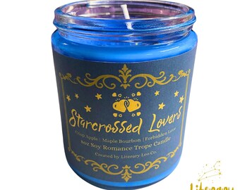 Vela «Amantes predestinados» - Aroma a manzana, bourbon y arce / Velas inspiradas en romances / Fanfiction / Regalo para autores / Escritores / Bookstagram / Booktok