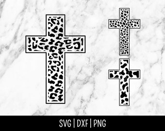 Cheetah, Leopard Cow Print Cross SVG File, Animal Print, Clipart Christian Faith Jesus SVG | Instant Digital Download, Cut File, Svg Eps Png