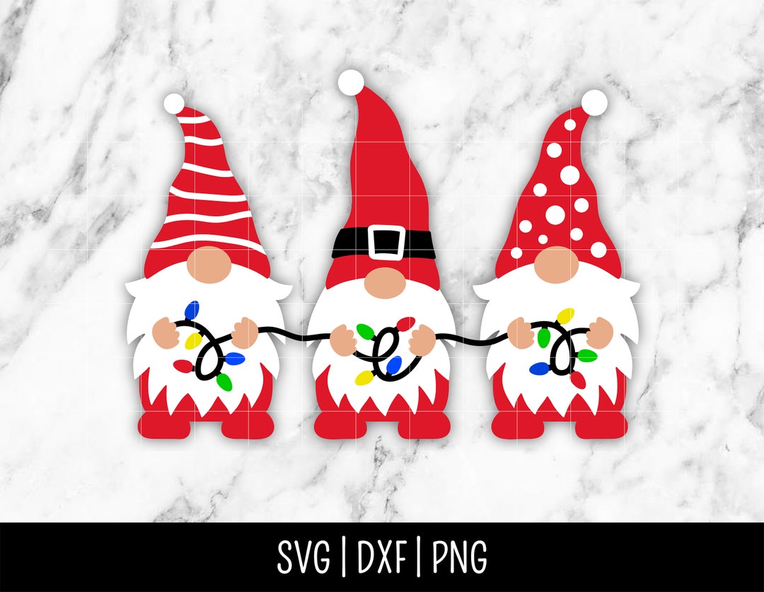 Christmas Gnome Holiday SVG Bundle Trio, Santa SVG, Merry Christmas ...