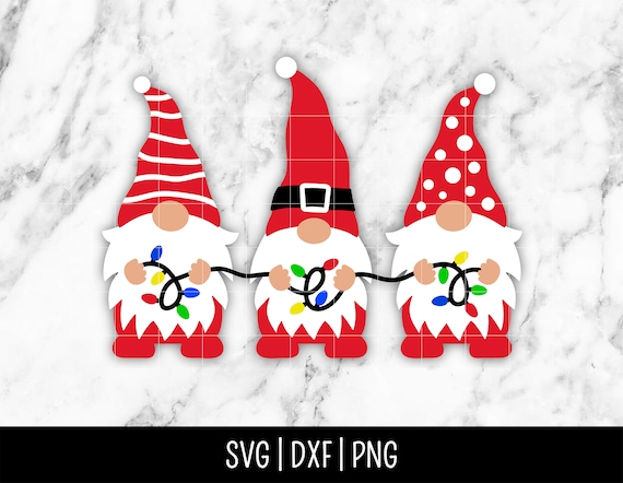 Christmas Gnome Holiday SVG Bundle Trio, Santa SVG, Merry Christmas, Elf svg | Instant Digital Download, Cut File, Svg Dxf Png