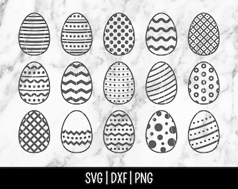 Easter Egg SVG Bundle, Egg Clipart, Happy Easter, Spring, Rabbit, Bunny, Personalize | Instant Digital Download, Cut File, Svg Dxf Png