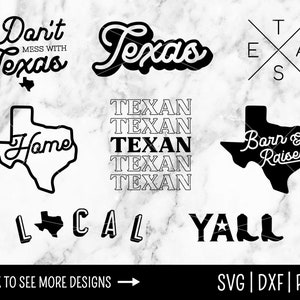 Texas SVG Bundle, Texas Sayings, State shape, Texas Tshirt Designs, Texan, Howdy, Y&#39;all | Instant Digital Download, Cut File, Svg Dxf Png