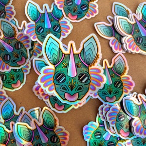 Magic Rhino Holographic Sticker