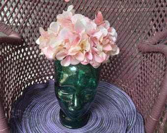 Elegant Green Floral Hat With Pink Floral Accents. - Etsy Canada display picture 2