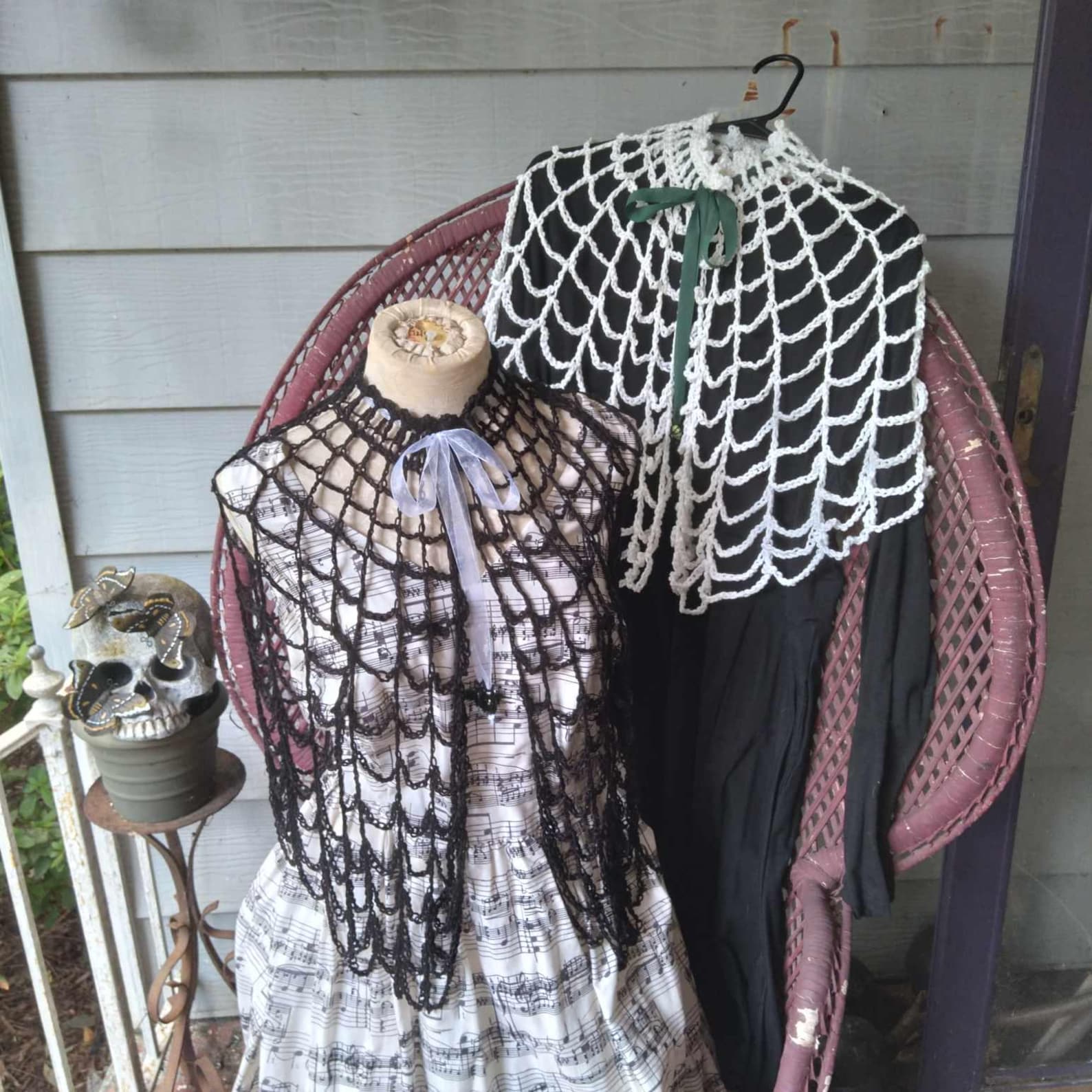 HANDCROCHETED SPIDERWEB CAPELET -inspired by Victorian Mourning Wear ...