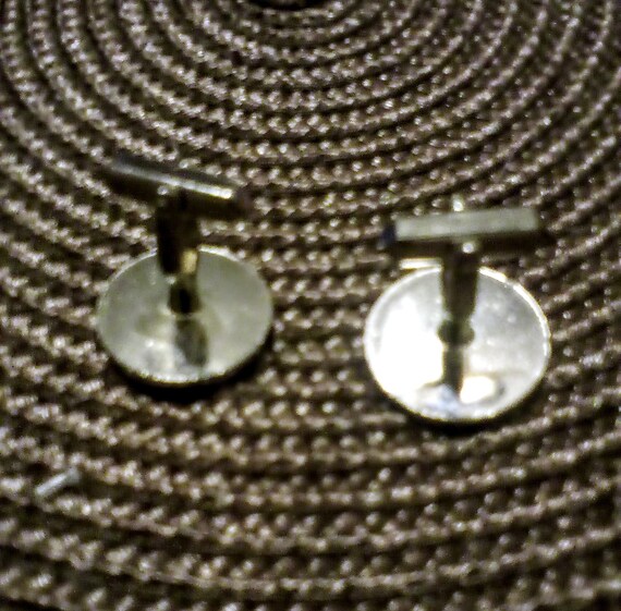 1950s ANSON CUFFLINKS & TIECLIP - Matching Silver… - image 3