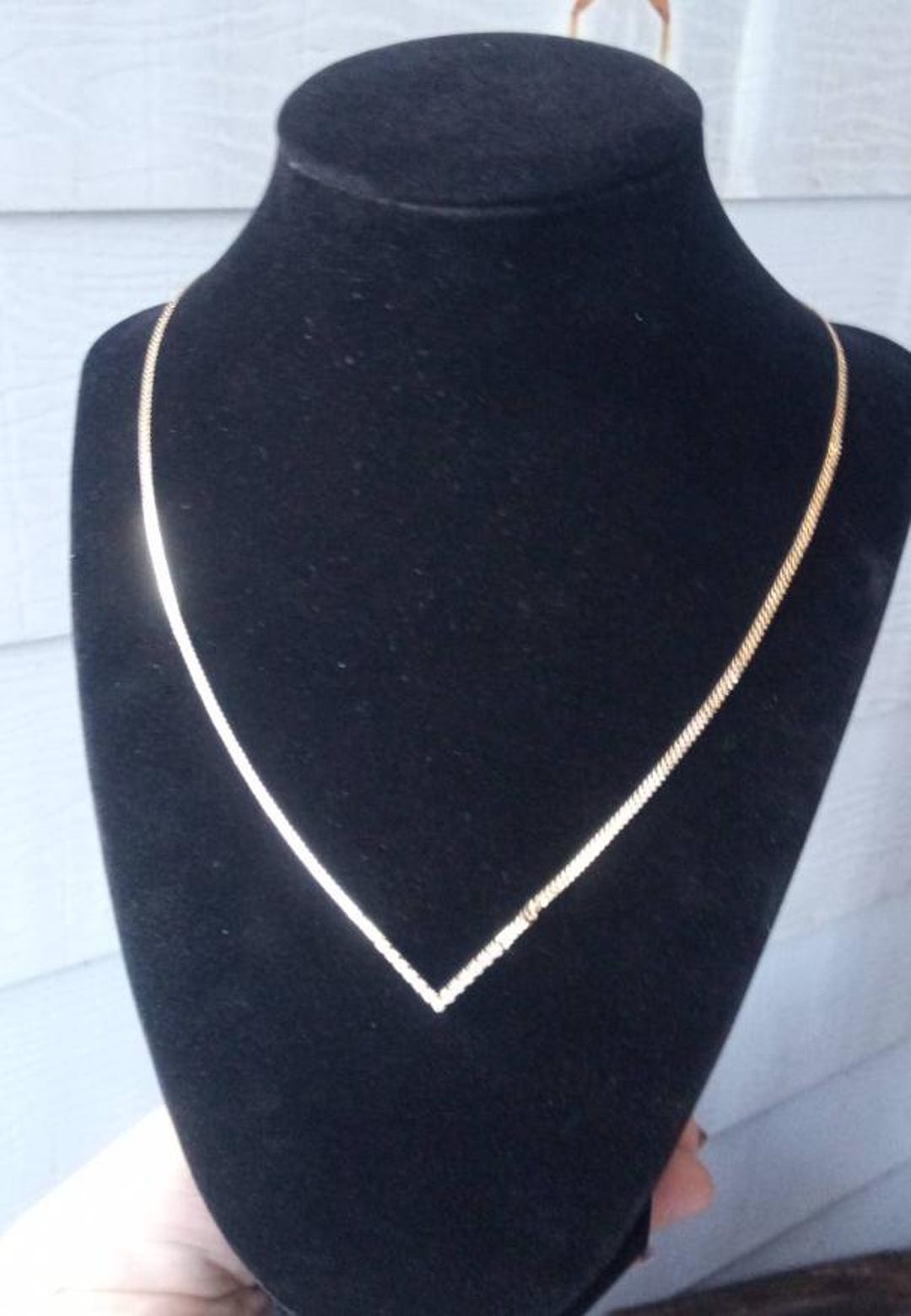 1982 CZ CHEVRON NECKLACE- Avon's 